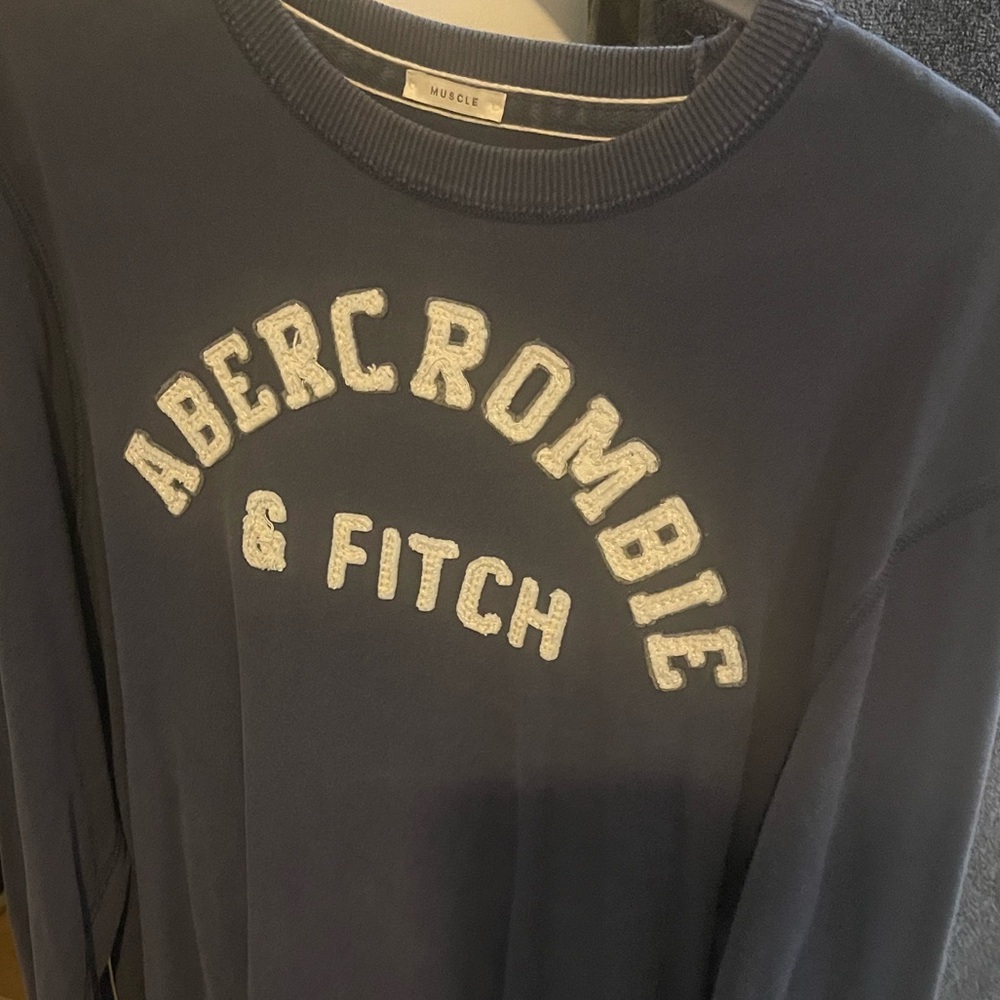 Mens Abercrombie & Finch long sleeve shirt, blue size 2XL